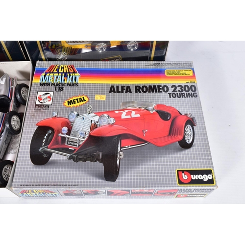 19 - EIGHT BOXED BBURAGO AND TONKA POLISTIL ITALIAN SPORTS CAR MODELS, all 1/18 scale, to include constru... 