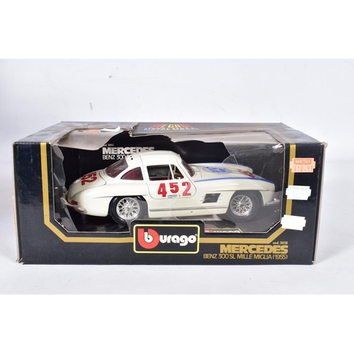 20 - NINE BOXED BBURAGO AND TONKA POLISTIL SPORTS CAR MODELS, all 1/18 scale, all appear largely complete... 