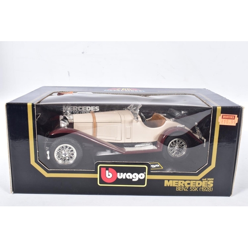 20 - NINE BOXED BBURAGO AND TONKA POLISTIL SPORTS CAR MODELS, all 1/18 scale, all appear largely complete... 