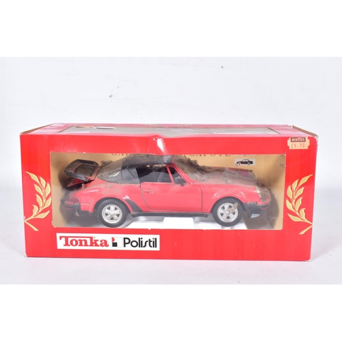 20 - NINE BOXED BBURAGO AND TONKA POLISTIL SPORTS CAR MODELS, all 1/18 scale, all appear largely complete... 