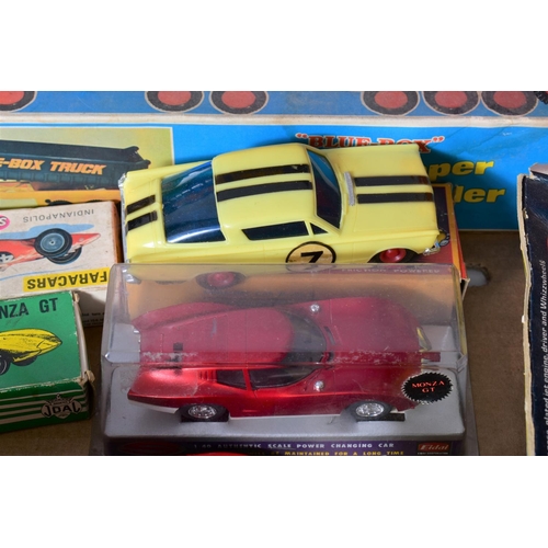 22 - A QUANTITY OF BOXED AND UNBOXED DIECAST AND PLASTIC VEHICLES, to include Corgi Toys Silver Streak Je... 