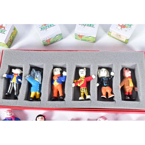 27 - A BOXED SET OF GOOD SOLDIERS CAST LEAD RUPERT THE BEAR AND FRIENDS FIGURES, six figures all in very ... 