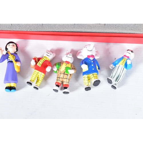 27 - A BOXED SET OF GOOD SOLDIERS CAST LEAD RUPERT THE BEAR AND FRIENDS FIGURES, six figures all in very ... 