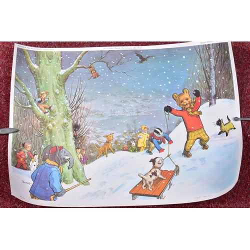 29 - AFTER ALFRED BESTALL THREE SIGNED RUPERT THE BEAR PRINTS, three limited edition signed prints, publi... 