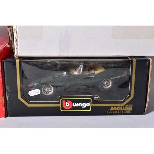 31 - A BOXED DANBURY MINT 1949 JAGUAR XK120, 1/24 scale, missing mirrors and has some yellowing to whitew... 