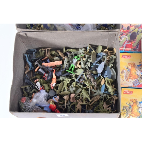 46 - A QUANTITY OF BOXED AND UNBOXED AIRFIX OO/HO PLASTIC SOLDIER FIGURES, contents of boxes not checked ... 