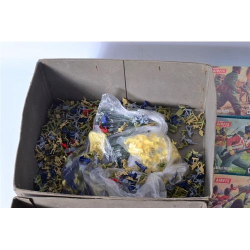 46 - A QUANTITY OF BOXED AND UNBOXED AIRFIX OO/HO PLASTIC SOLDIER FIGURES, contents of boxes not checked ... 