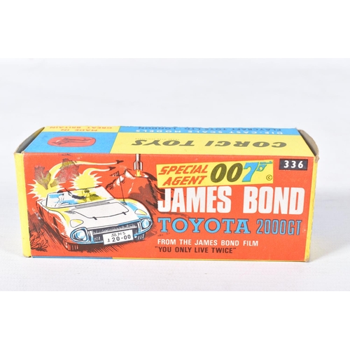 50 - A BOXED CORGI TOYS JAMES BOND TOYOTA 2000GT, No.336, very lightly playworn condition with minor pain... 