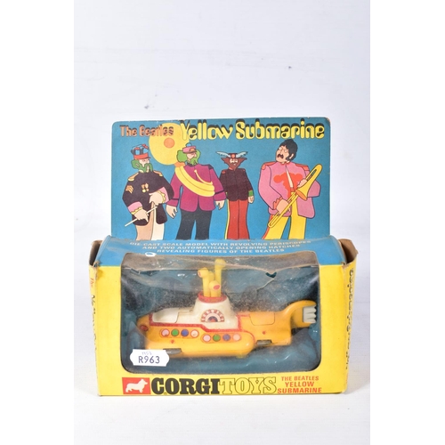 55 - A BOXED CORGI TOYS THE BEATLES YELLOW SUBMARINE, No.803, version with white and yellow hatches, both... 