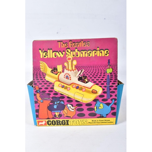 55 - A BOXED CORGI TOYS THE BEATLES YELLOW SUBMARINE, No.803, version with white and yellow hatches, both... 