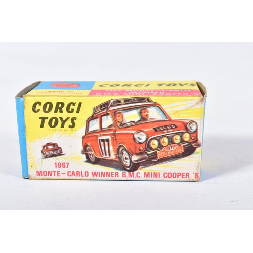 61 - A BOXED CORGI TOYS MINI COOPER S 1967 MONTE-CARLO RALLY WINNER, No.339, red body, white roof, RN177,... 