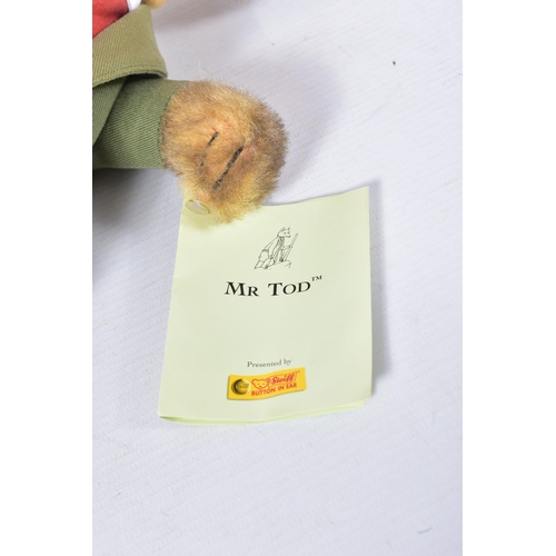 8 - AN UNBOXED STEIFF LIMITED EDITION BEATRIX POTTER MR TOD FIGURE, No.EAN662492, limited edition No.140... 