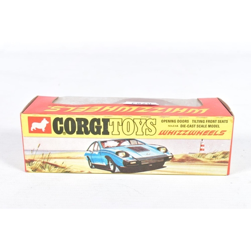 72 - THREE BOXED CORGI TOYS MARCOS CAR MODELS, Whizzwheels Marcos Mantis, No.312, Golden Jacks wheels Min... 