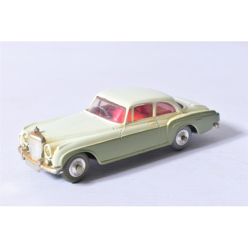 75 - THREE BOXED CORGI TOYS CARS, Bentley Continental Sports Saloon, No.224, cream over green complete wi... 