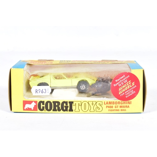 77 - TWO BOXED CORGI TOYS CARS, Ghia 5000 Manjista with De Tomaso chassis, No.271, blue and white version... 