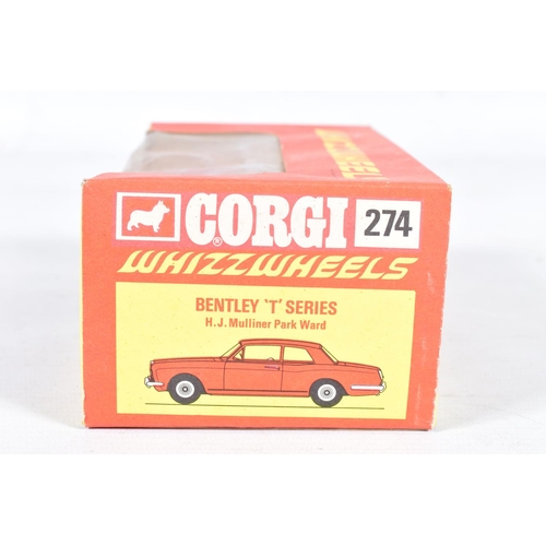 78 - TWO BOXED CORGI TOYS CARS, Golden Jacks wheels Rolls-Royce Silver Shadow, No.273, white over blue/gr... 