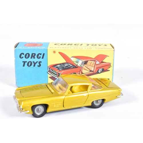 79 - THREE BOXED CORGI TOYS CAR MODELS, Chrysler Ghia L6.4., No.241, metallic gold version, Renault 16, N... 