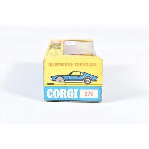 80 - FOUR BOXED CORGI TOYS AMERICAN CAR MODELS, Golden Jacks wheels Oldsmobile Tornado, No.276, metallic ... 