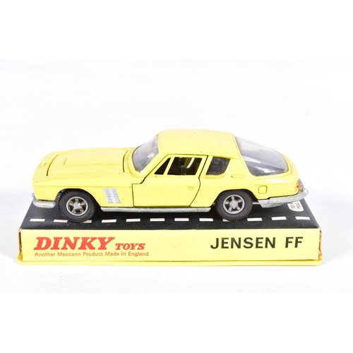 81 - THREE BOXED DINKY TOYS CARS, Aston-Martin DB6, No.153, metallic silver blue, Ford Zodiac Mk.IV, No.1... 