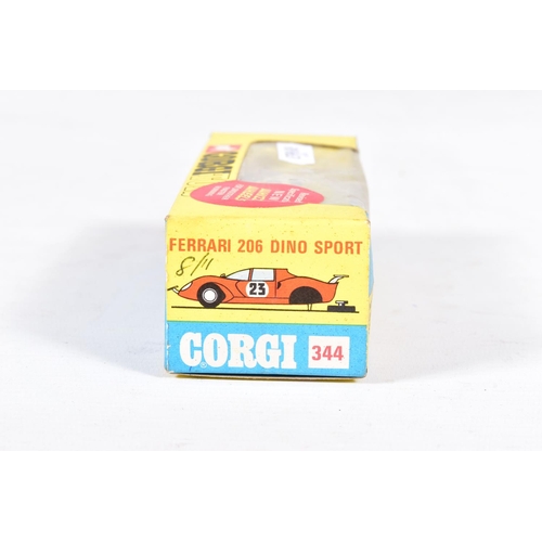 82 - FOUR BOXED CORGI TOYS WHIZZWHEELS RACING CARS, Ford GT70, No.316, Ferrari 206 Dino Sport, No.344, ye... 