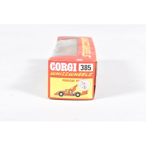 82 - FOUR BOXED CORGI TOYS WHIZZWHEELS RACING CARS, Ford GT70, No.316, Ferrari 206 Dino Sport, No.344, ye... 