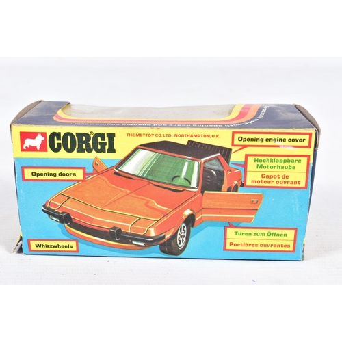 85 - FIVE BOXED CORGI TOYS CAR MODELS, Jaguar XJ12C, No.286, Citroen Dyane, No.287, metallic yellow, Fiat... 