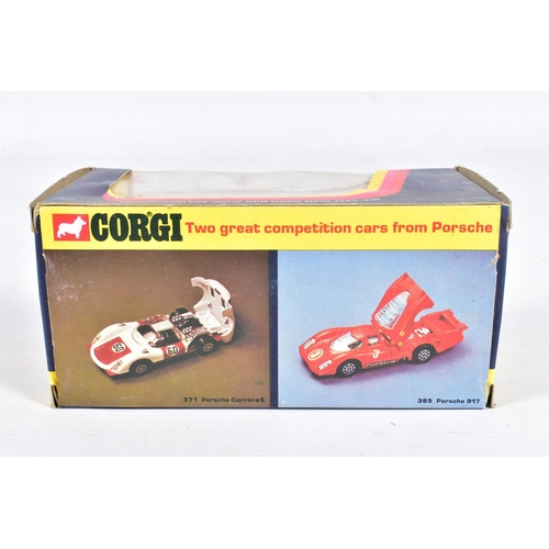 85 - FIVE BOXED CORGI TOYS CAR MODELS, Jaguar XJ12C, No.286, Citroen Dyane, No.287, metallic yellow, Fiat... 