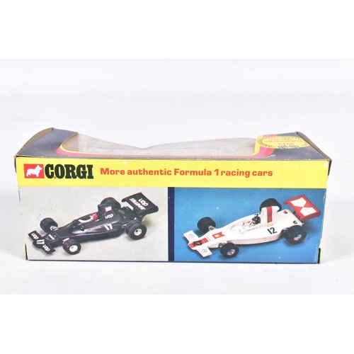 86 - A QUANTITY OF BOXED ASSORTED CORGI TOYS 1970'S FORMULA 1 RACING CARS, No's. 150 - 156, 158 - 161, wi... 