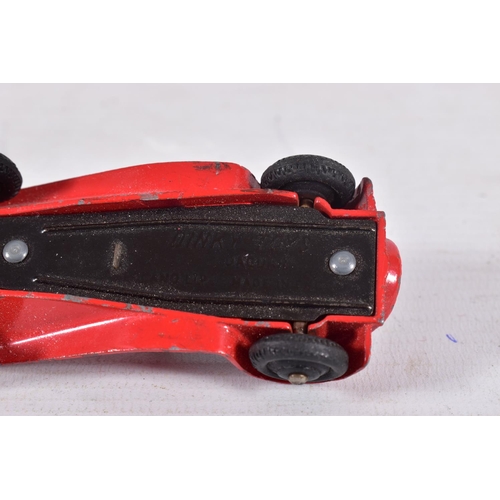 90 - THREE ASSORTED EARLY POST WAR DINKY TOYS, Auto-Union Racing Car, No.23d, red body with RN2 in black,... 