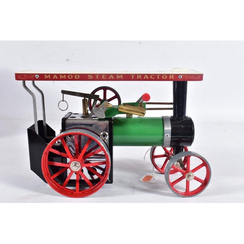 91 - A BOXED MAMOD LIVE STEAM TRACTION ENGINE, No.TE1A, not tested, playworn condition, with some wear an... 