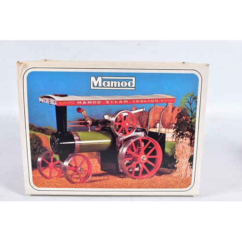 91 - A BOXED MAMOD LIVE STEAM TRACTION ENGINE, No.TE1A, not tested, playworn condition, with some wear an... 