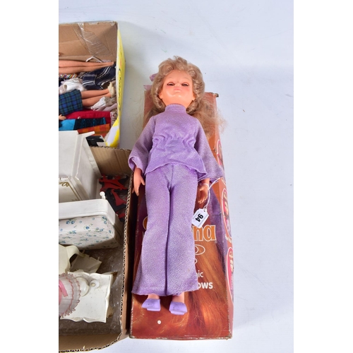 94 - A QUANTITY OF UNBOXED AND ASSORTED 1960'S PEDIGREE SINDY DOLL, CLOTHING AND ACCESSORIES, doll marked... 