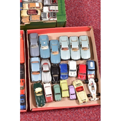 96 - A QUANTITY OF UNBOXED AND ASSORTED PLAYWORN DIECAST VEHICLES, majority are assorted car and van mode... 