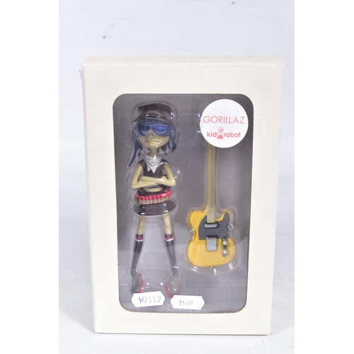 106 - FOUR BOXED KIDROBOT VINYL GORILLAZ FIGURES, 2-D, Murdoc Nicalls, Noodle and Russel Hobbs, from the W... 