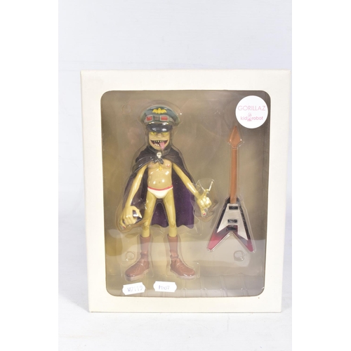 106 - FOUR BOXED KIDROBOT VINYL GORILLAZ FIGURES, 2-D, Murdoc Nicalls, Noodle and Russel Hobbs, from the W... 