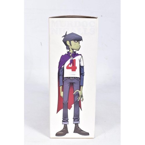 106 - FOUR BOXED KIDROBOT VINYL GORILLAZ FIGURES, 2-D, Murdoc Nicalls, Noodle and Russel Hobbs, from the W... 