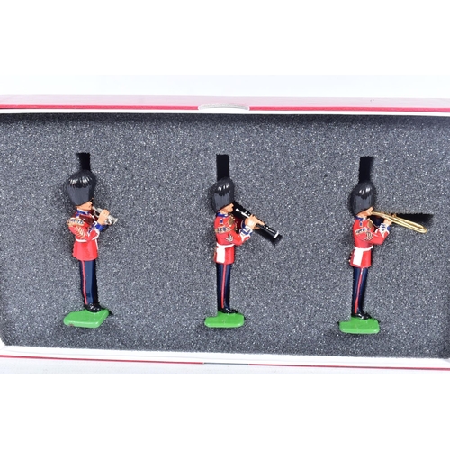 114 - A QUANTITY OF BRITAINS SCOTS GUARDS BAND FIGURE SETS, from the Collectors Club Centenary Series Quee... 