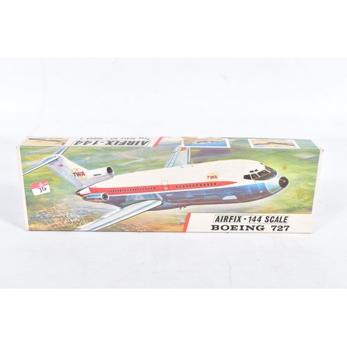 98 - A QUANTITY OF UNBUILT AND PART BUILT AIRFIX AND OTHER AIRCRAFT PLASTIC CONSTRUCTION KITS, contents n... 