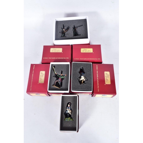 133 - FIVE BRITAINS COLLECTORS CLUB NAPOLEONIC MATTE CLUB FIGURES, No's.17610C (2008), 17901C (2007), Muse... 