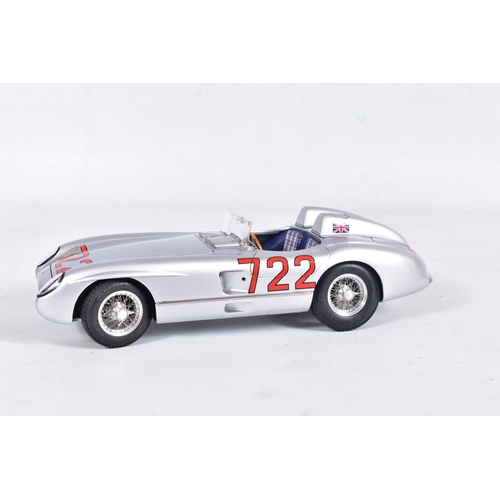 143 - A BOXED CMC 1/18 SCALE MERCEDES-BENZ 300 SLR (W196S) MILLE MIGLIA WINNER 1955, No.M-066, complete an... 