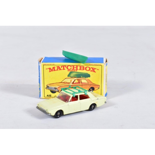 155 - SIX BOXED MATCHBOX 1-75 SERIES CAR MODELS, Rolls-Royce Silver Shadow, No.24, Jaguar Mk.10, No.28, Fo... 