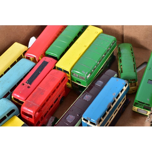 164 - A QUANTITY OF BOXED AND UNBOXED ASSORTED BUS AND COACH MODELS, to include unboxed Wells Brimtoy Pock... 