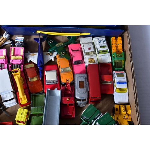 184 - A QUANTITY OF UNBOXED AND ASSORTED PLAYWORN MATCHBOX 1-75 SUPERFAST AND CORGI JUNIORS DIECAST VEHICL... 