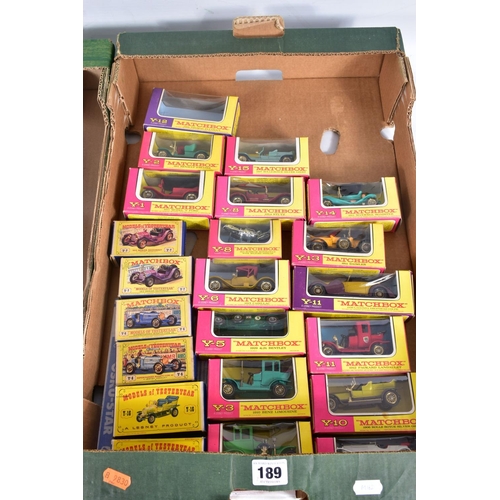 189 - A QUANTITY OF BOXED MATCHBOX MODELS OF YESTERYEAR, mixture of early through to 1970's issues, all ap... 