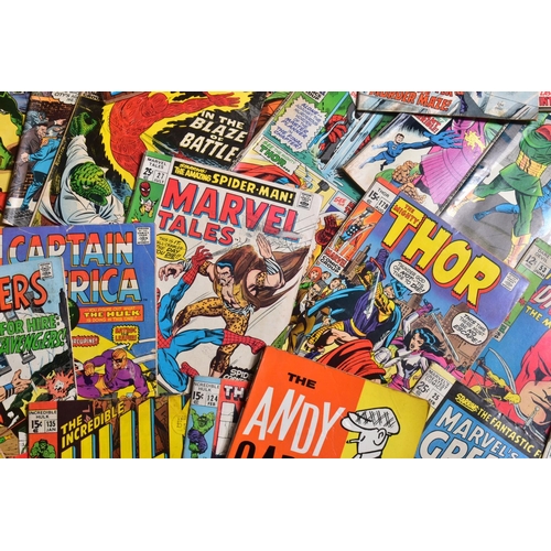 201 - A BOX OF MOSTLY MARVEL COMICS, includes small quantities of Amazing Spider-Man, Avengers, Thor, Capt... 