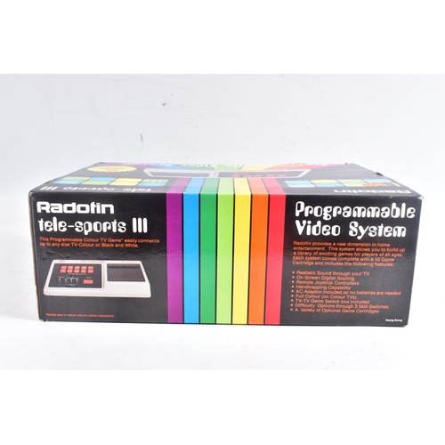 207 - BOXED RADOTIN TELE-SPORTS III, the console, cartridge and necessary cables boxed together, condition... 