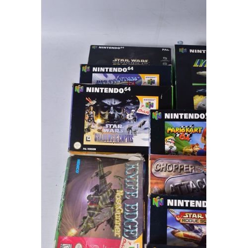 210 - A QUANTITY OF BOXED NINTENDO 64 GAMES, including Super Mario 64, Mario Kart 64, Lylat Wars (with the... 