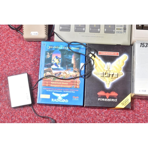 217 - A COMMODORE 64 COMPUTER, TAPE PLAYERS AND A SMALL QUANTITY OF GAMES, games include Club Record Contr... 