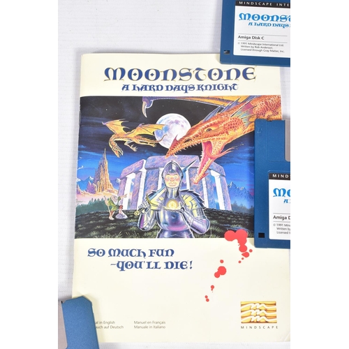 225 - MOONSTONE A HARD DAYS KNIGHT, rare and desirable Amiga RPG game, includes all disks and mannual, con... 