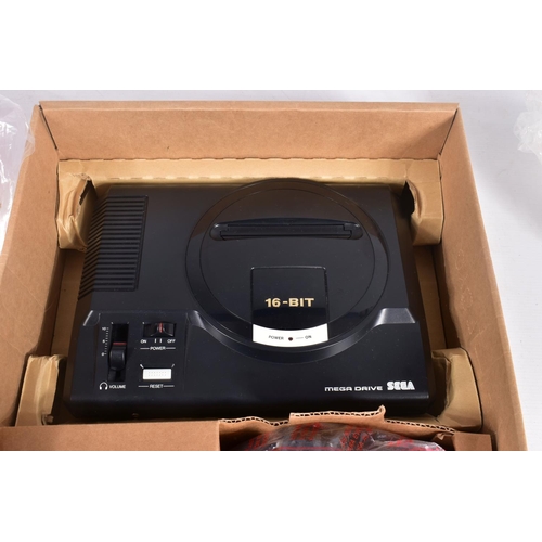 230 - BOXED SEGA MEGA DRIVE, GAMES AND MORE, lot includes a boxed sega Mega Drive, six games, two namco pl... 